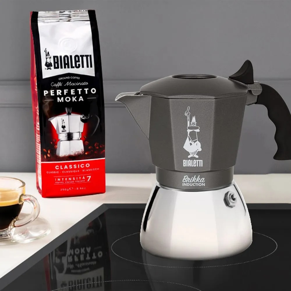 Ấm pha cà phê Bialetti Brikka Induction sử dụng được với bếp từ