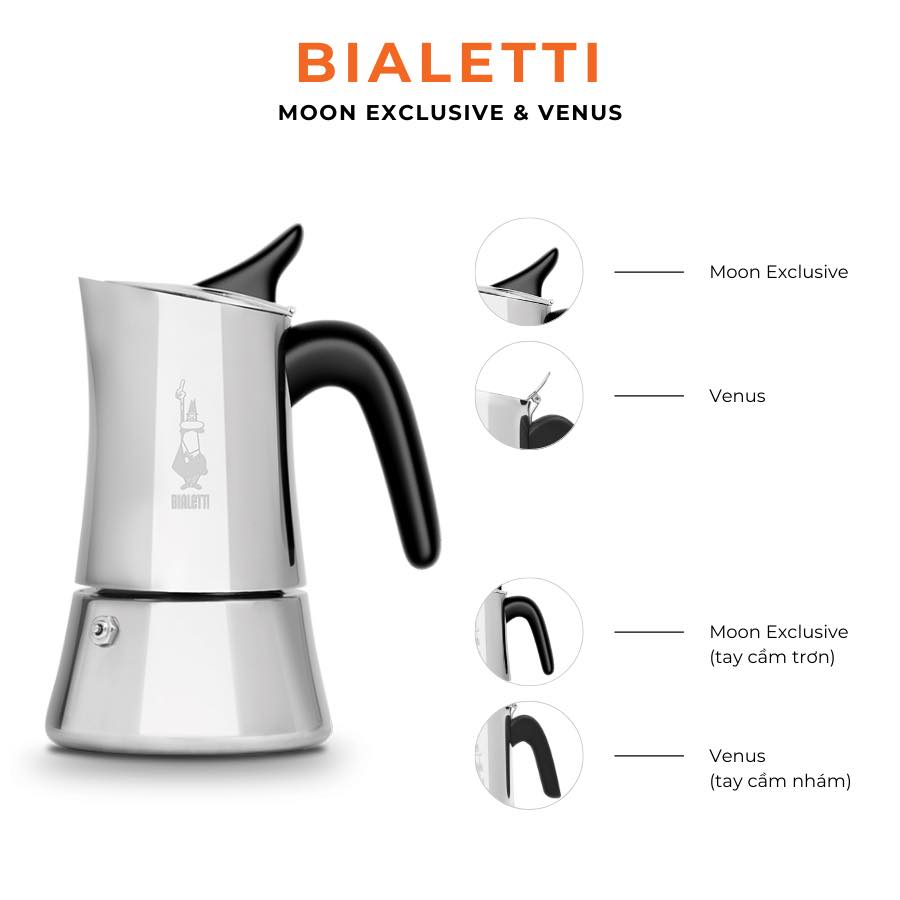 Một vài chi tiết khác nhau giữa Bialetti Moon và Venus