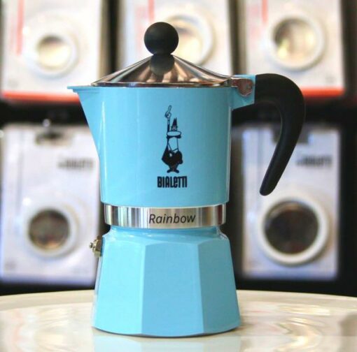 Ấm pha cà phê Bialetti Rainbow Light Blue - Ảnh 3